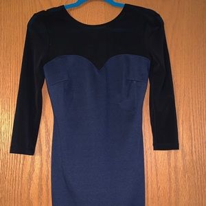 Black and navy dress